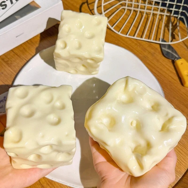 Party Games Event - Taba Squishy Cheese Cube Stress Ball