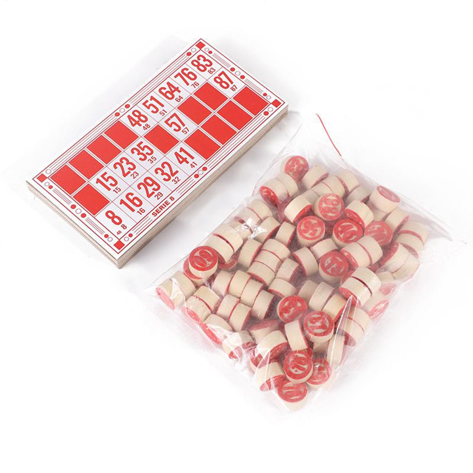 Play Friends Party Games - Bingo Set Vintage Wooden Interactive Toys
