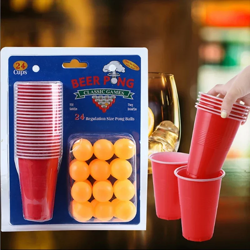 Party Games Jenga - 24Pcs/set Disposable Cup Plastic Cup Beer