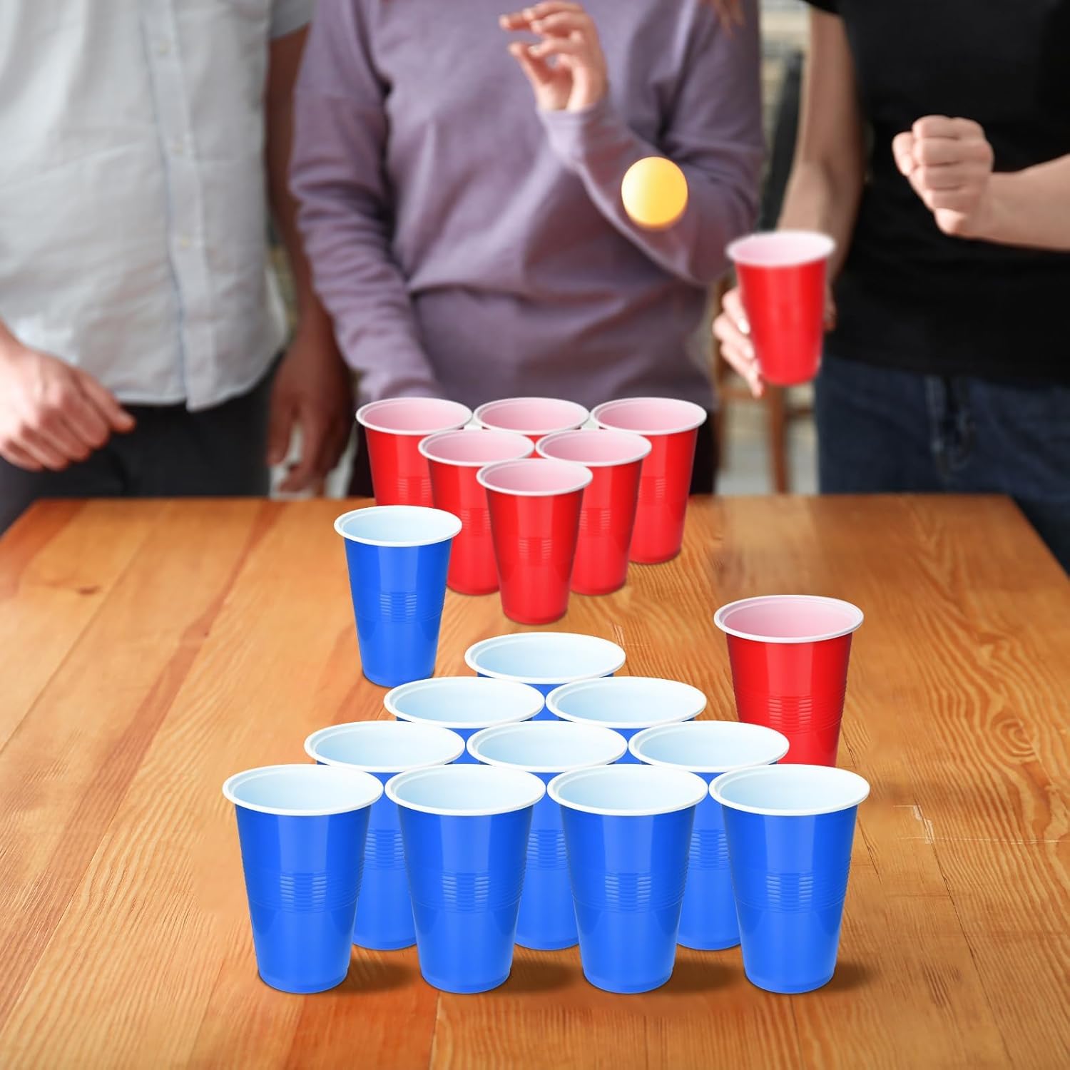 Cup Pong Game Set 22 Pcs 16 Oz - Party Games Jenga 评论和价格