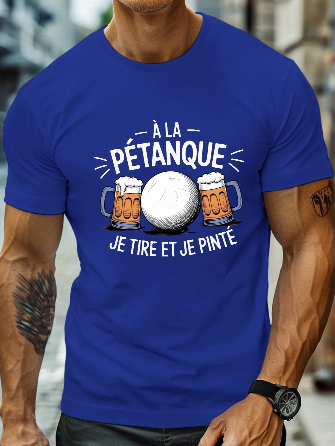Fashion Men's Pétanque Beer Fu - Party Games Quotes Short 评论和价格