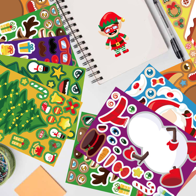 Kawaii Christmas Puzzle Sticke - Party Games Phone 评论和价格