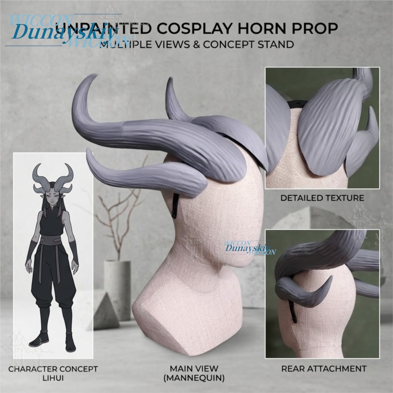 Curved Four Horned Demon Headb - Party Games Stream 评论和价格