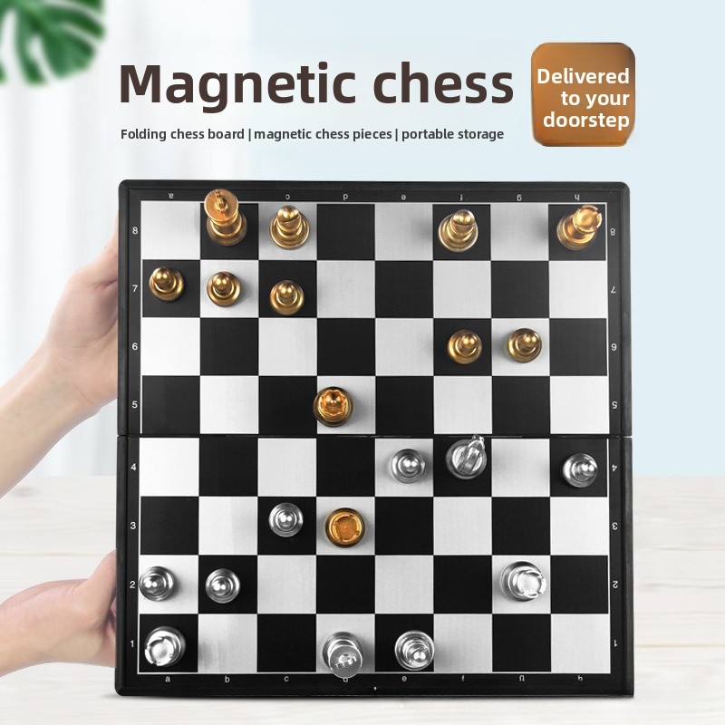 Magnetic Gold Silver Chess Set - Book Party Games 评论和价格
