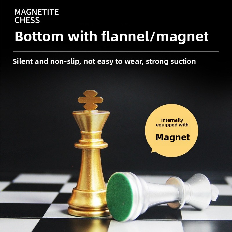 Magnetic Gold Silver Chess Set - Book Party Games 评论和价格