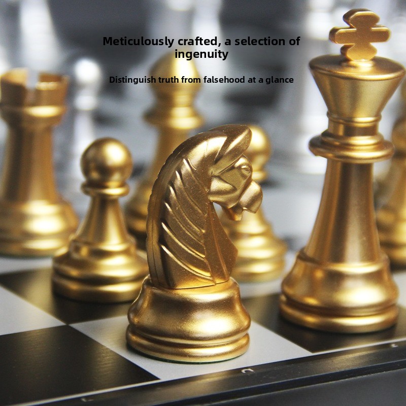Magnetic Gold Silver Chess Set - Book Party Games 评论和价格