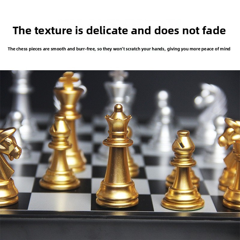 Magnetic Gold Silver Chess Set - Book Party Games 评论和价格