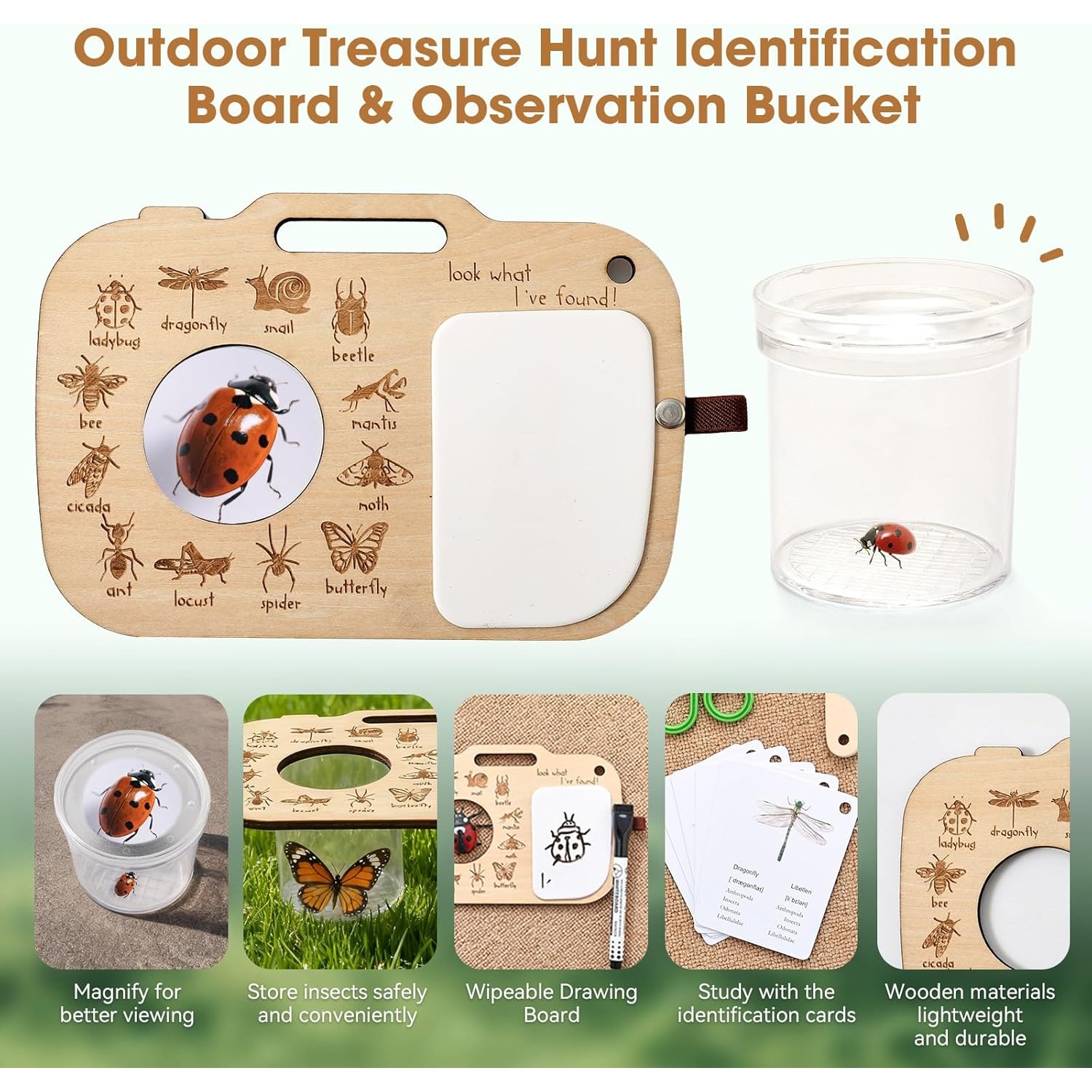 Bug Catcher Kit for Kids with  - Scavenger Hunt Card 评论和价格