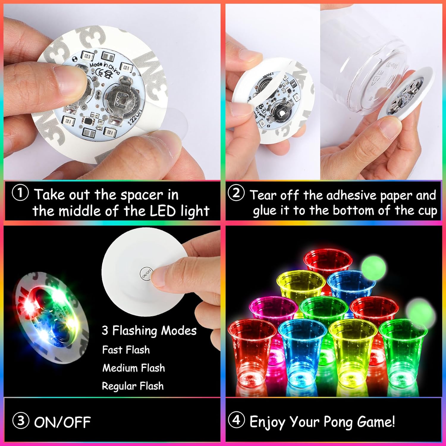 Glowing Party Beer Pong Game L - Party Games Jenga 评论和价格